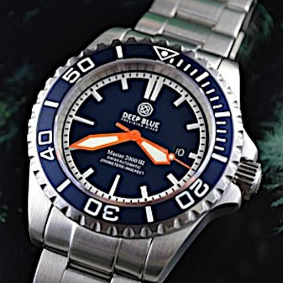 Deep Blue Master 2000 III Inner Lume Ring Diver Watch LE